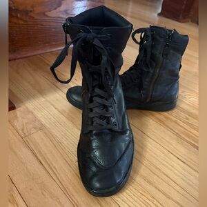 DIESEL Black Lace-Up Leather Boot Sneaker Size 11 S-Boulevard Style